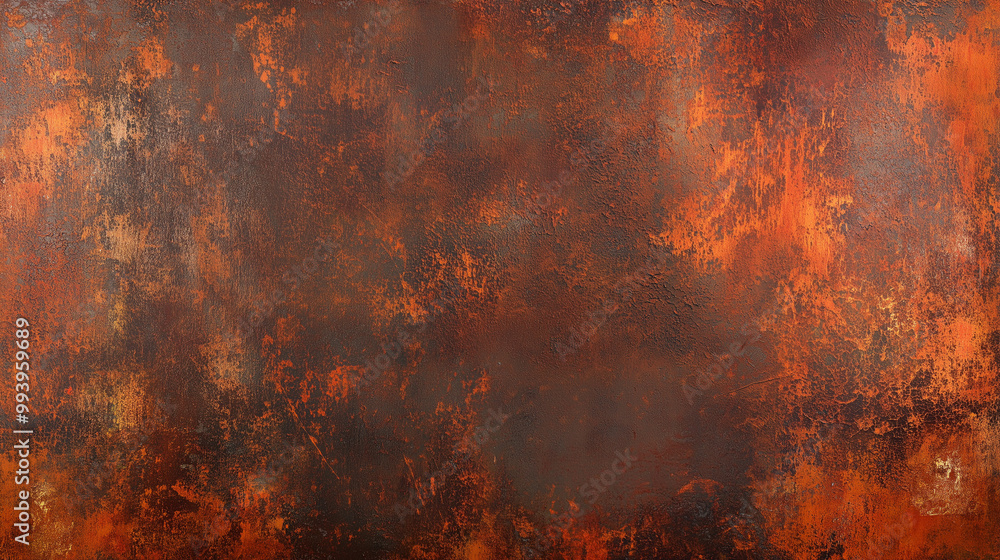 Abstract rusty metal texture with vibrant red and orange tones for striking industrial backgrounds Abstract rusty metal texture with vibrant red and orange tones for striking industrial backgrounds