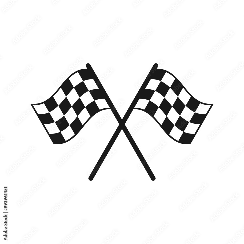 Fototapeta premium Racing flag icon. race flag sign and symbol. Checkered racing flag icon
