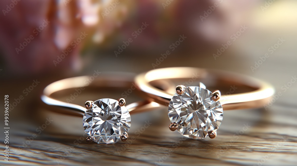 Beautifully crafted diamond rings set in rose gold, perfect for engagements or special occasions, reflecting elegance and luxury. Beautifully crafted diamond rings set in rose gold, perfect for engagements or special occasions, reflecting elegance and luxury.