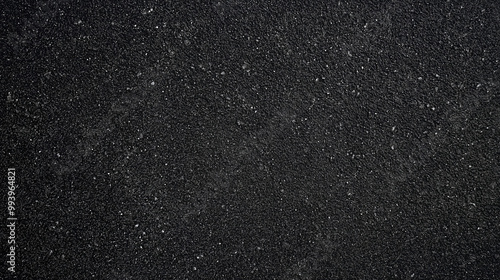Rough black asphalt surface with a gritty texture and scattered stones