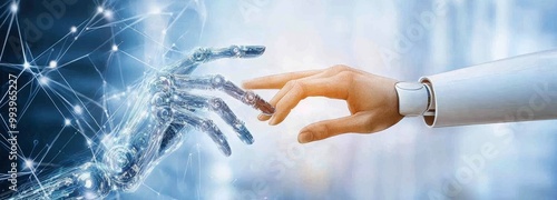 Using AI and machine learning in conjunction with robots and humans touching on networks of big data, sharing data, enacting deep learning, science and technology development, and innovation of the