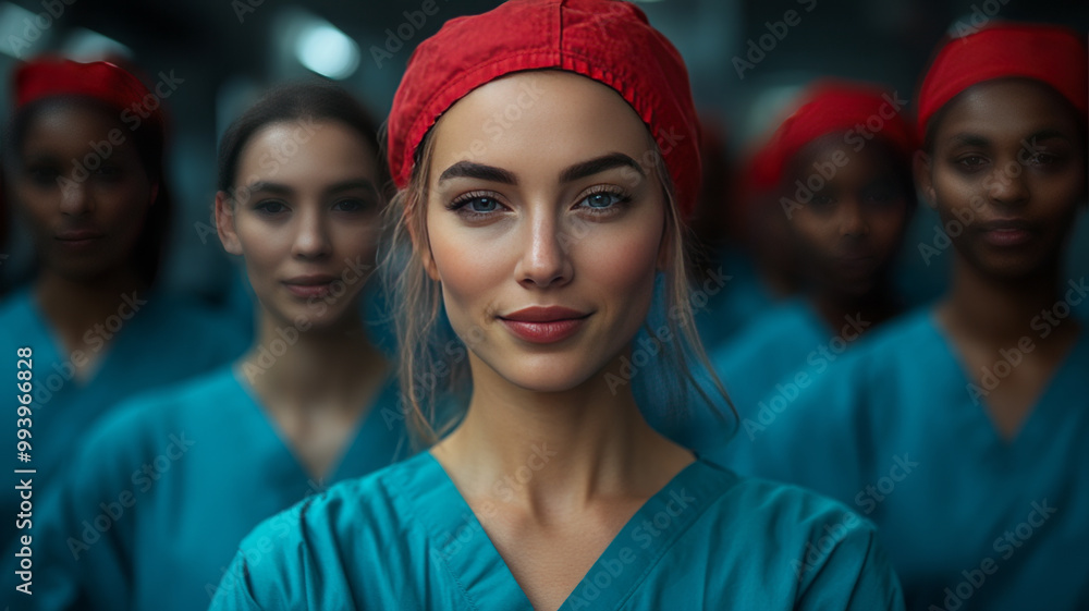 Group Of HAPPY Nursing Standing Together Group Of HAPPY Nursing Standing Together