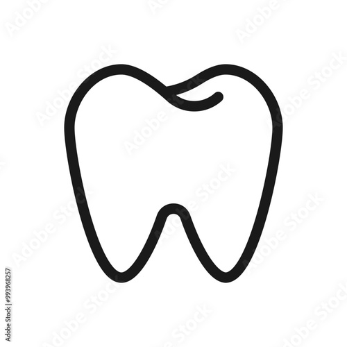 Tooth icon. Oral dental teeth vector icon for UI designs.