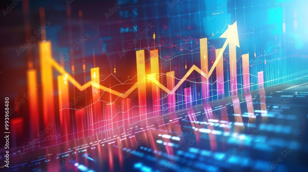4K Business Growth And Success Arrow Infographics/ Animation showing rising arrows and bars symbolizing growth and success, plus glitches and noises 4K Business Growth And Success Arrow Infographics/ Animation showing rising arrows and bars symbolizing growth and success, plus glitches and noises