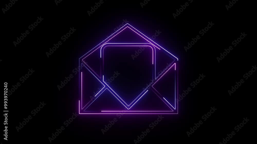 Email icon animation on background. Email icon animation on background.