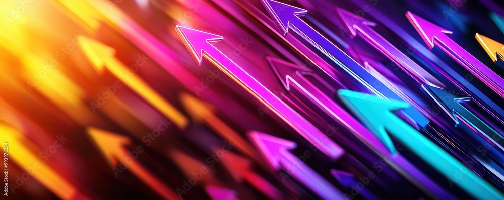 Dynamic arrows in vibrant colors, creating a sense of movement and direction. Dynamic arrows in vibrant colors, creating a sense of movement and direction.