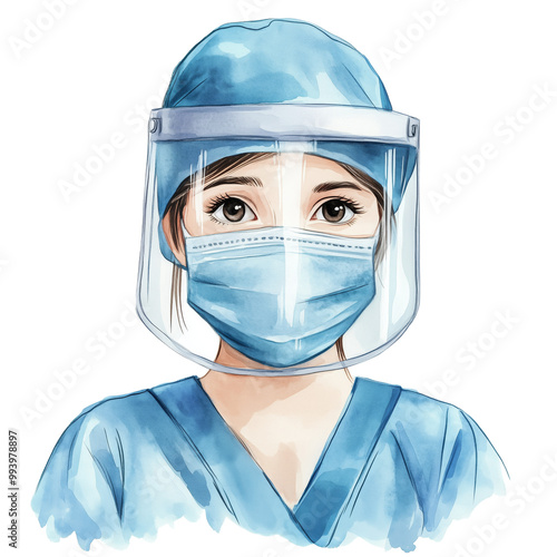 healthcare worker in protective gear photo