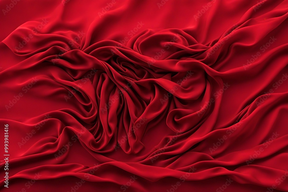 Red chic silk draped fabric background beautiful textile decorative element for website design, poster, banner or cover. Red chic silk draped fabric background beautiful textile decorative element for website design, poster, banner or cover.