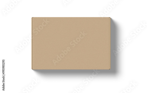Obraz na płótnie empty Brown Paper mailing box Cardboard box isolated on white background w salonie
