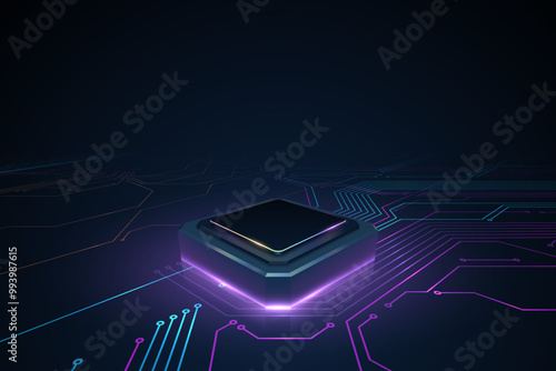 Abstract processor with light effects