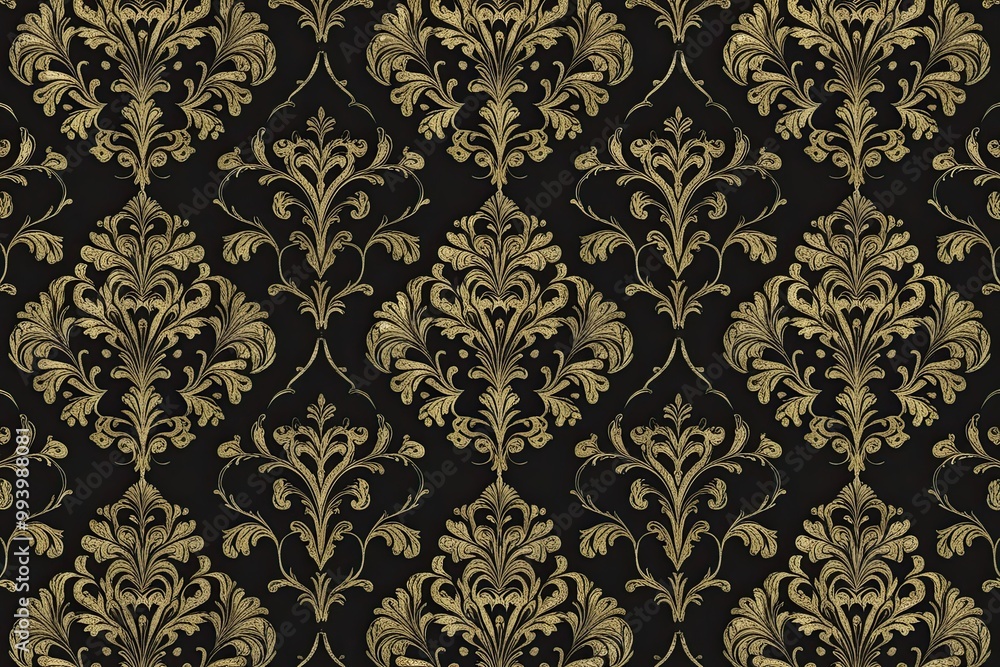 Luxurious Damask Seamless Design with Shimmering Onyx Patterns and Timeless Geometric Repeat Luxurious Damask Seamless Design with Shimmering Onyx Patterns and Timeless Geometric Repeat