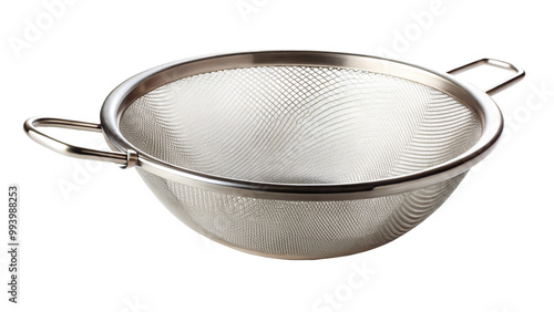 stainless steel sieve with fine mesh design, perfect for straining liquids or sifting dry ingredients. Its durable construction ensures long lasting use in any kitchen photo