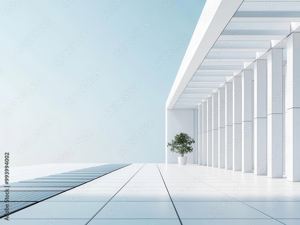 Obraz premium High-performance materials like carbon fiber and titanium used in the construction of a modern bridge, with solar-powered equipment, Futurism, 3D Art