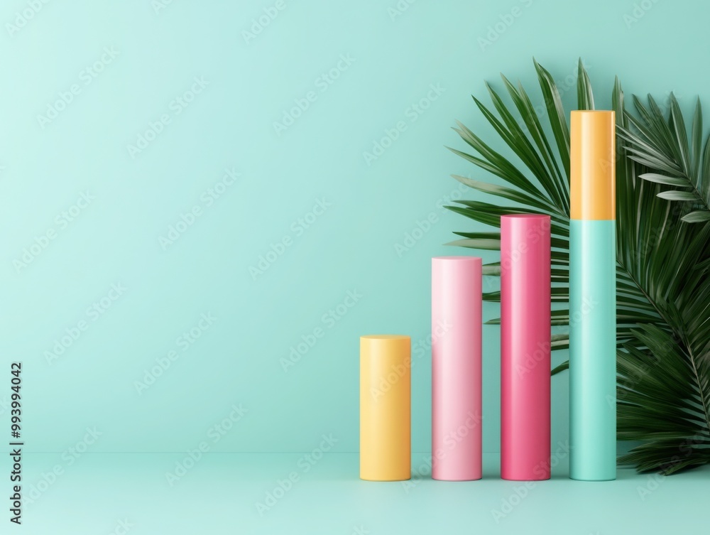 Growth Representation with Colorful Cylinders on Background Growth Representation with Colorful Cylinders on Background