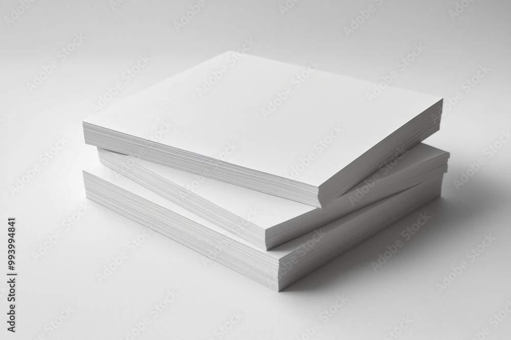 Blank A4 Stacked Paper Mockup isolated created with Generative AI Blank A4 Stacked Paper Mockup isolated created with Generative AI