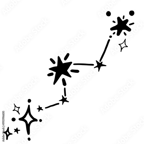 black and white stars