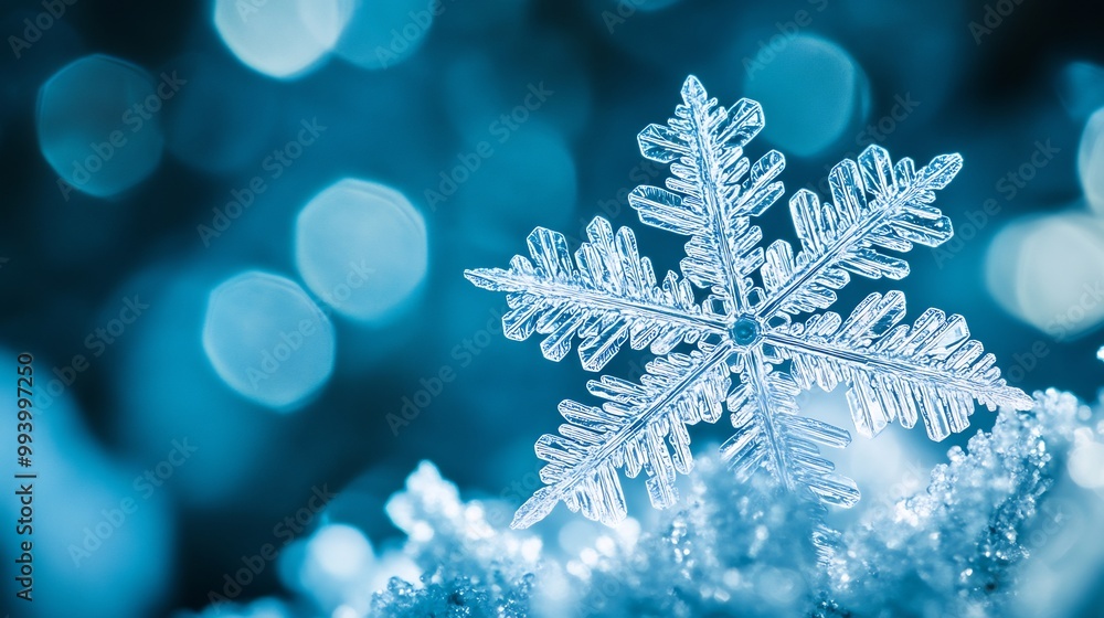 macro view of a single snowflake, revealing its fine crystalline structure macro view of a single snowflake, revealing its fine crystalline structure