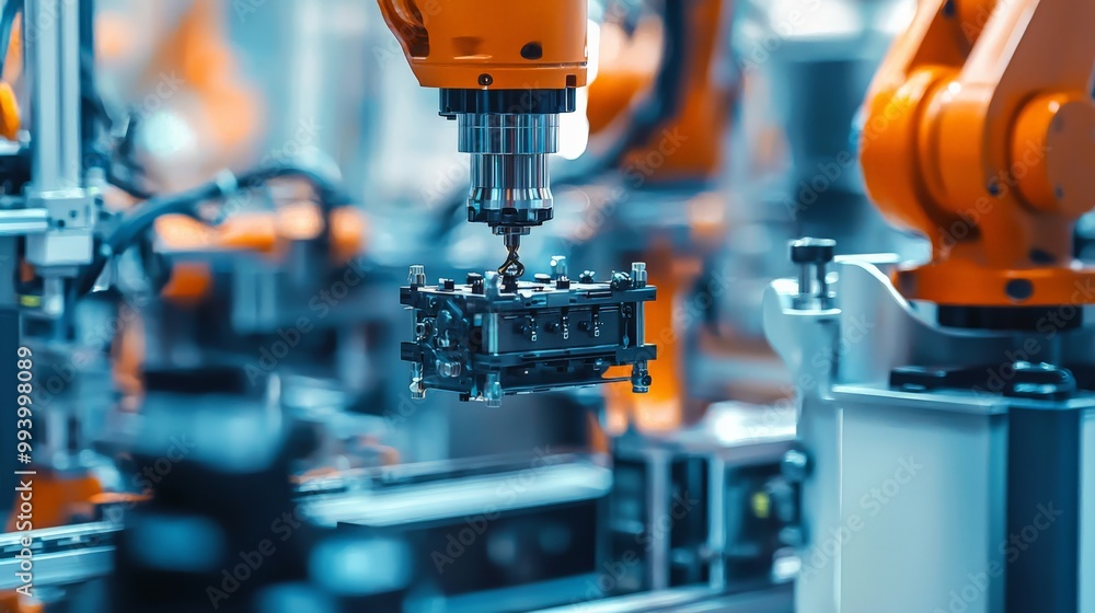 A close-up of a product being assembled with precision tools on an assembly line, showcasing the detailed work involved in creating complex items in a manufacturing environment A close-up of a product being assembled with precision tools on an assembly line, showcasing the detailed work involved in creating complex items in a manufacturing environment