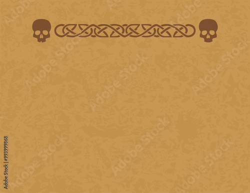 Medieval Parchment - Skull and Knot Pattern Header