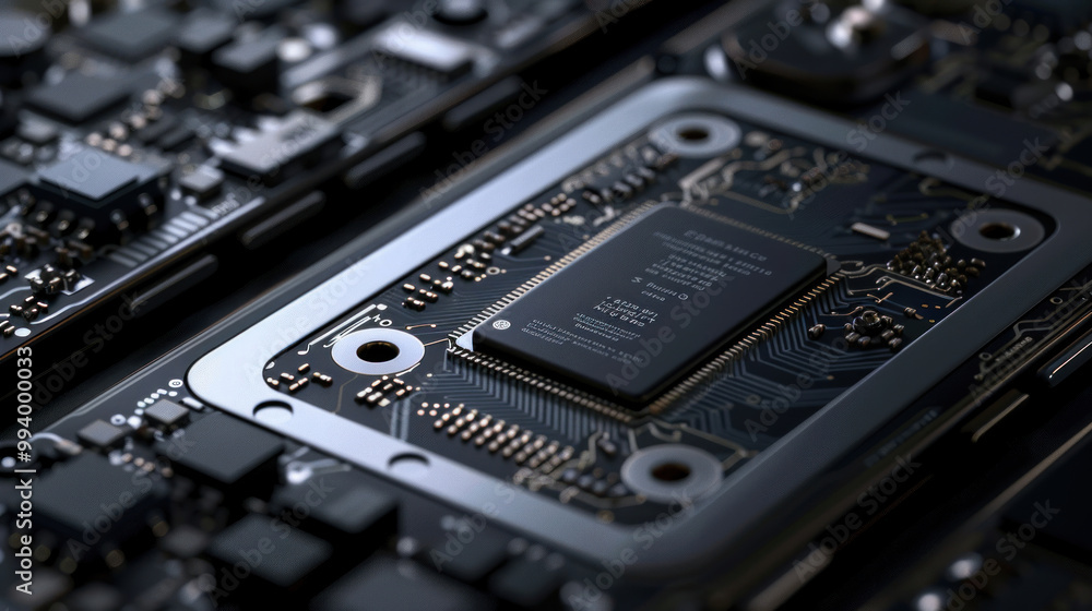 A close-up of the internal hardware components of the latest smartphones, highlighting cutting-edge processor and memory technologies. A close-up of the internal hardware components of the latest smartphones, highlighting cutting-edge processor and memory technologies.