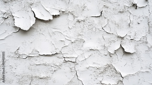 A white plaster wall with visible cracks and texture, creating an aged, distressed look for visual storytelling.