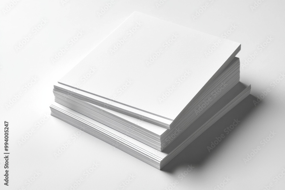 Blank A4 Stacked Paper Mockup isolated created with Generative AI Blank A4 Stacked Paper Mockup isolated created with Generative AI