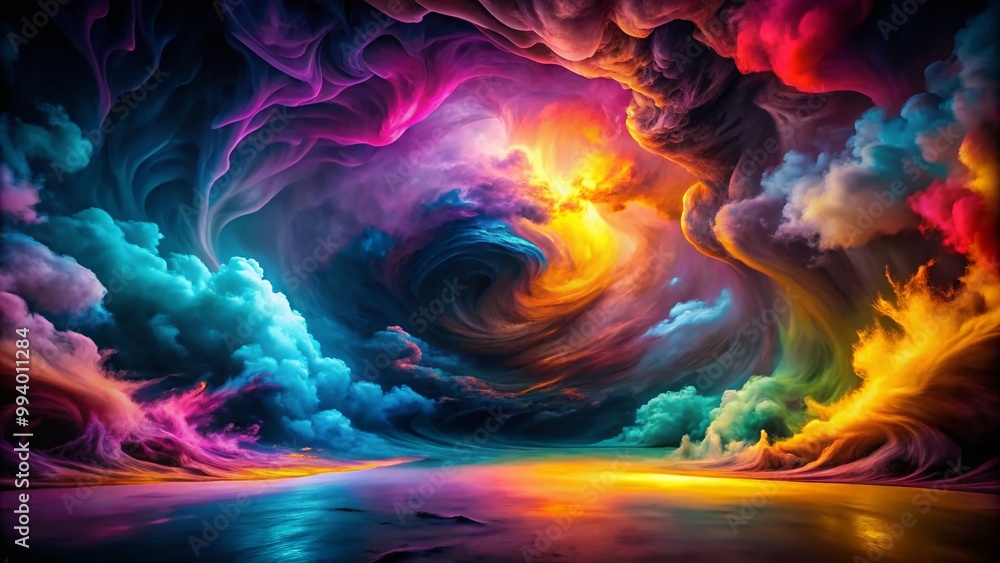 Fototapeta premium Dark and Sinister Villainous Background with Swirling Shadows and Ominous Hues for Creative Projects