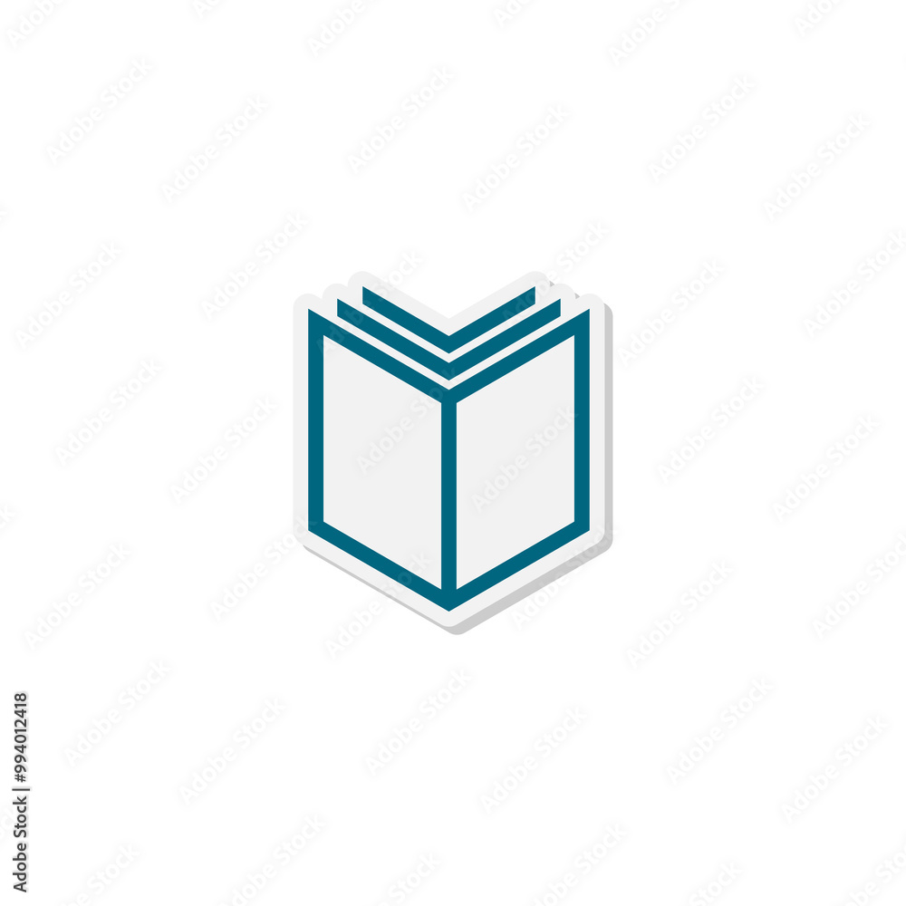 Book sticker icon isolated on transparent background Book sticker icon isolated on transparent background