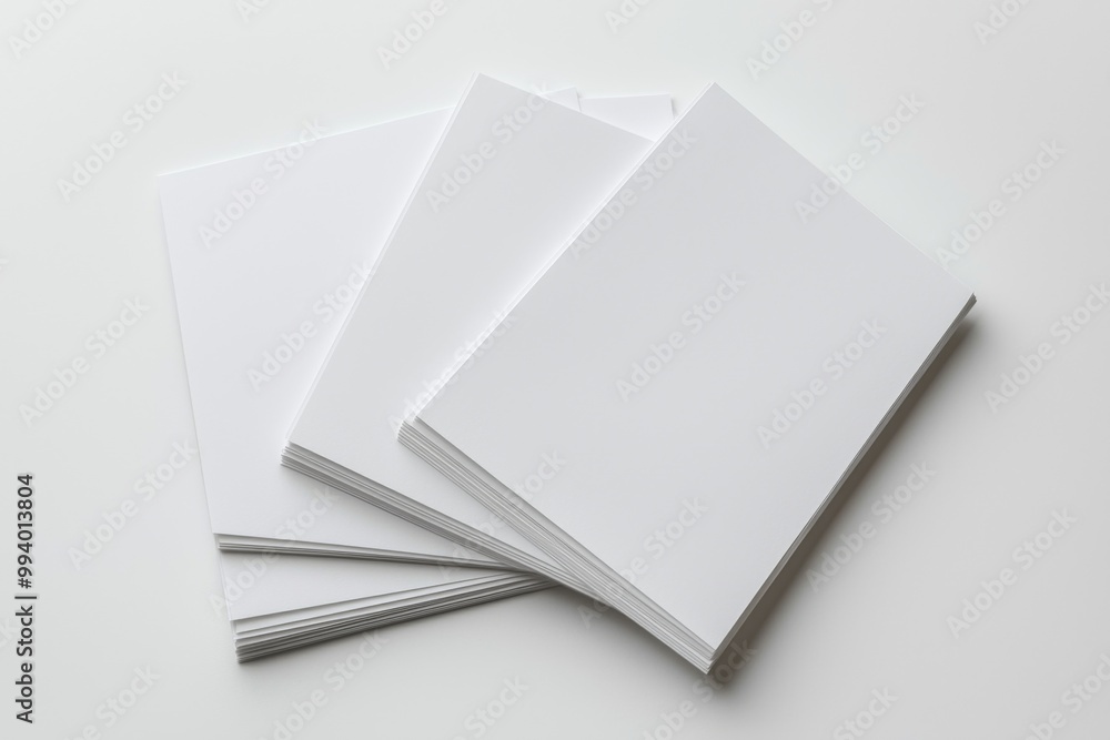 Blank A4 Stacked Paper Mockup isolated created with Generative AI Blank A4 Stacked Paper Mockup isolated created with Generative AI