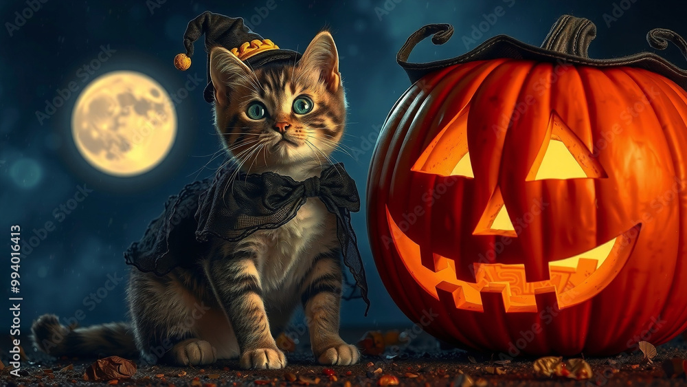 ハロウィンと猫_994016413 ハロウィンと猫_994016413