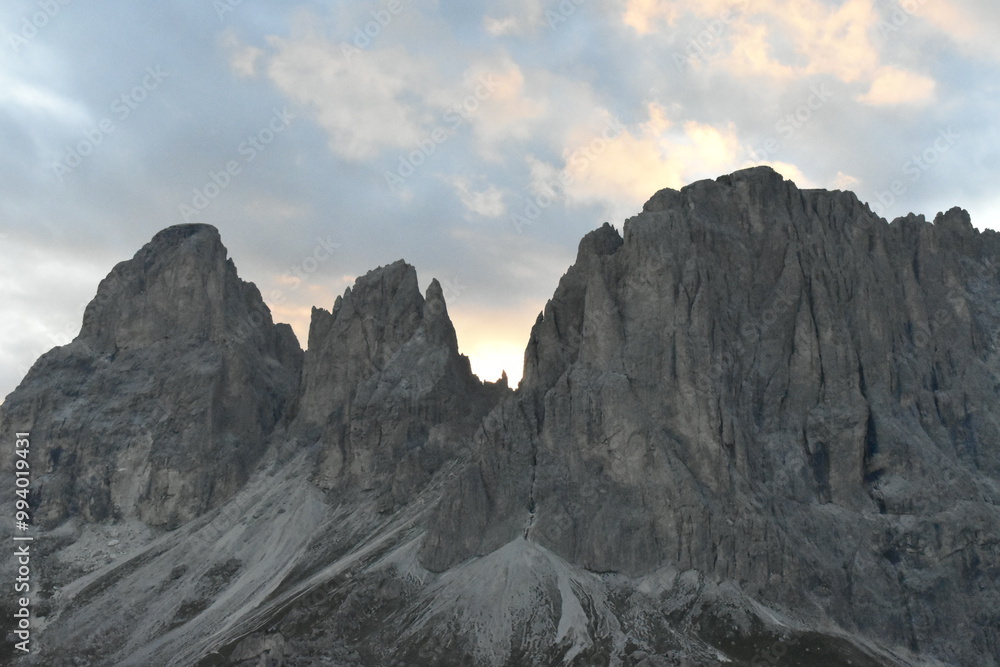 Sunset view of the Sassolungo group in South Tyrol, Italy Sunset view of the Sassolungo group in South Tyrol, Italy