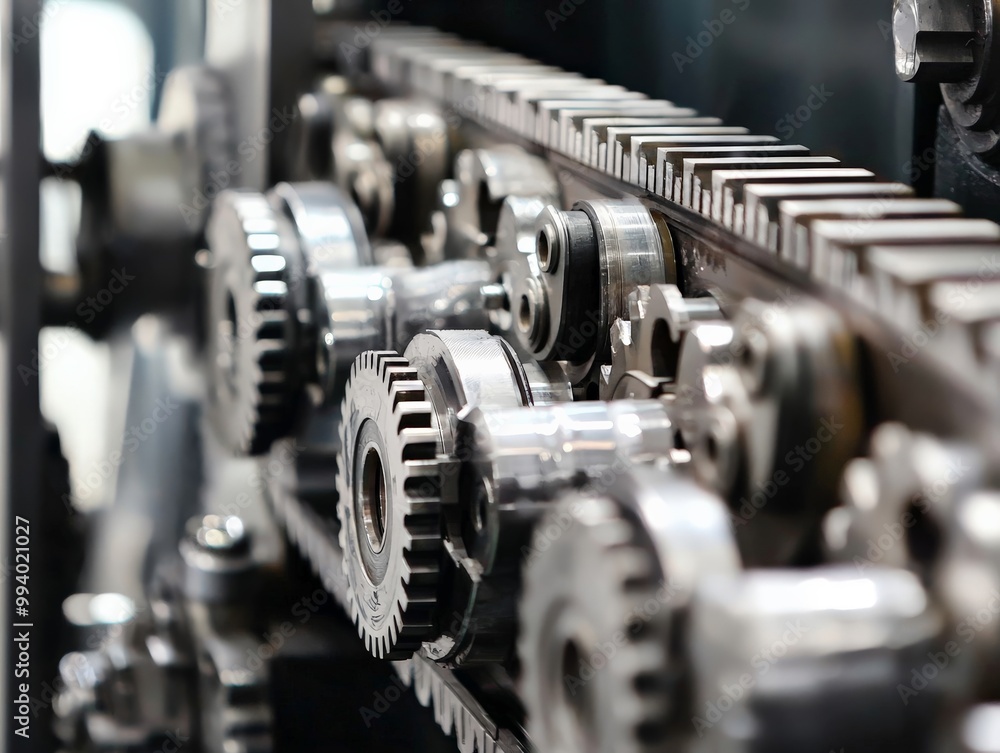A close-up of industrial machinery in operation, with gears and levers moving in harmony, highlighting the engineering and precision involved in heavy-duty production A close-up of industrial machinery in operation, with gears and levers moving in harmony, highlighting the engineering and precision involved in heavy-duty production