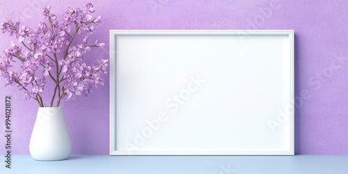 Large Frame Mockup Hanging on Wall