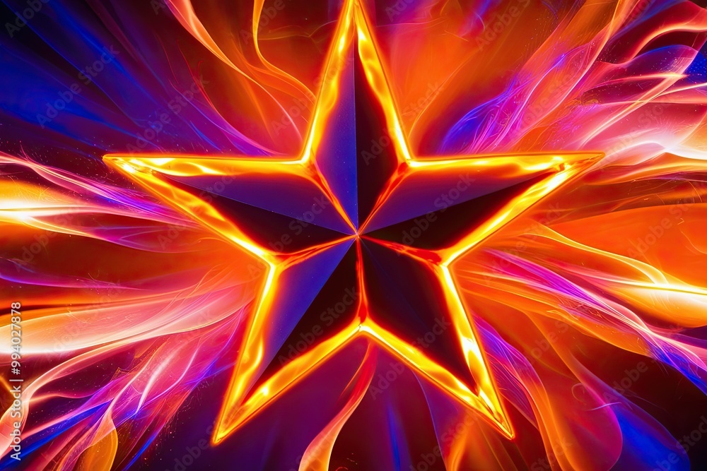 Vibrant Orange Starburst with Lively Overlay and Festive Spirit Vibrant Orange Starburst with Lively Overlay and Festive Spirit