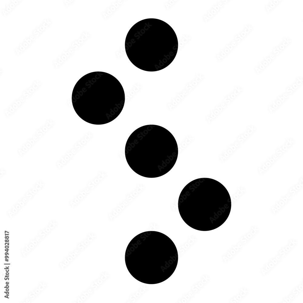 5 Black dots arranged differently. vector black dots 5 Black dots arranged differently. vector black dots