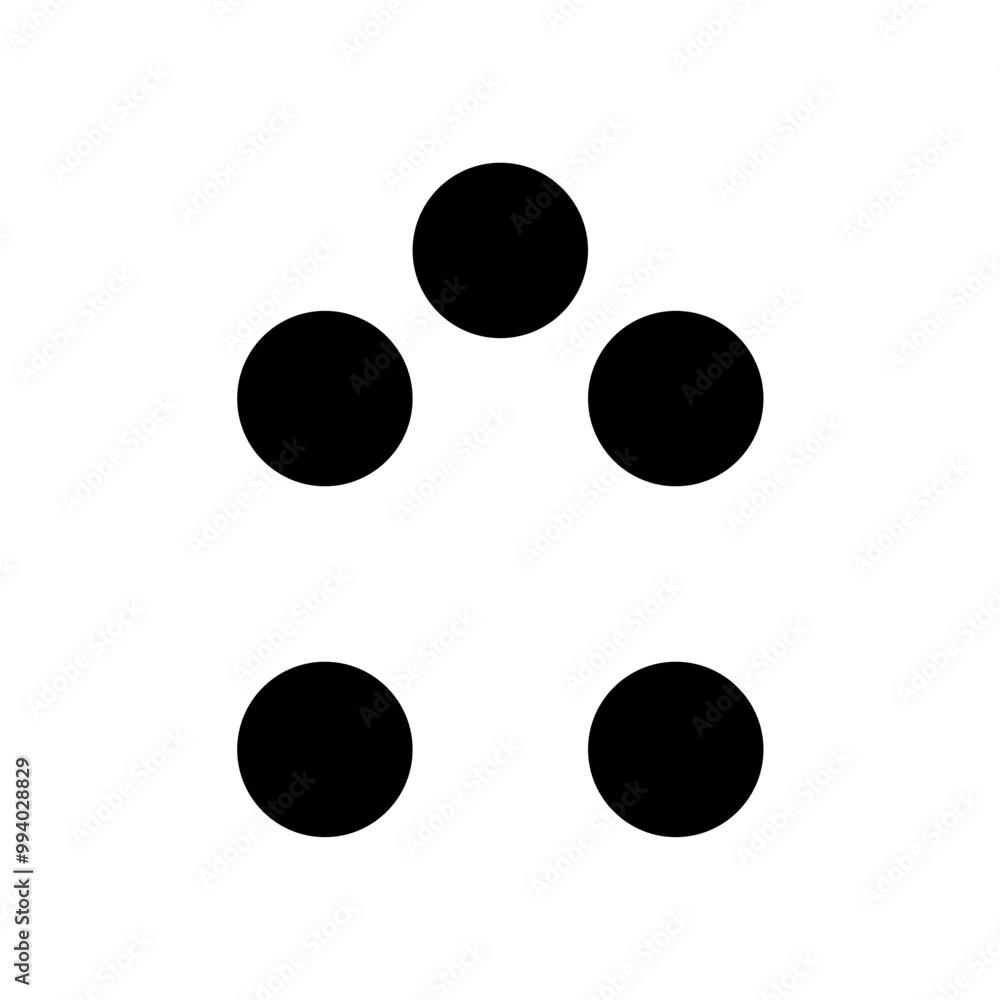 5 Black dots arranged differently. vector black dots 5 Black dots arranged differently. vector black dots