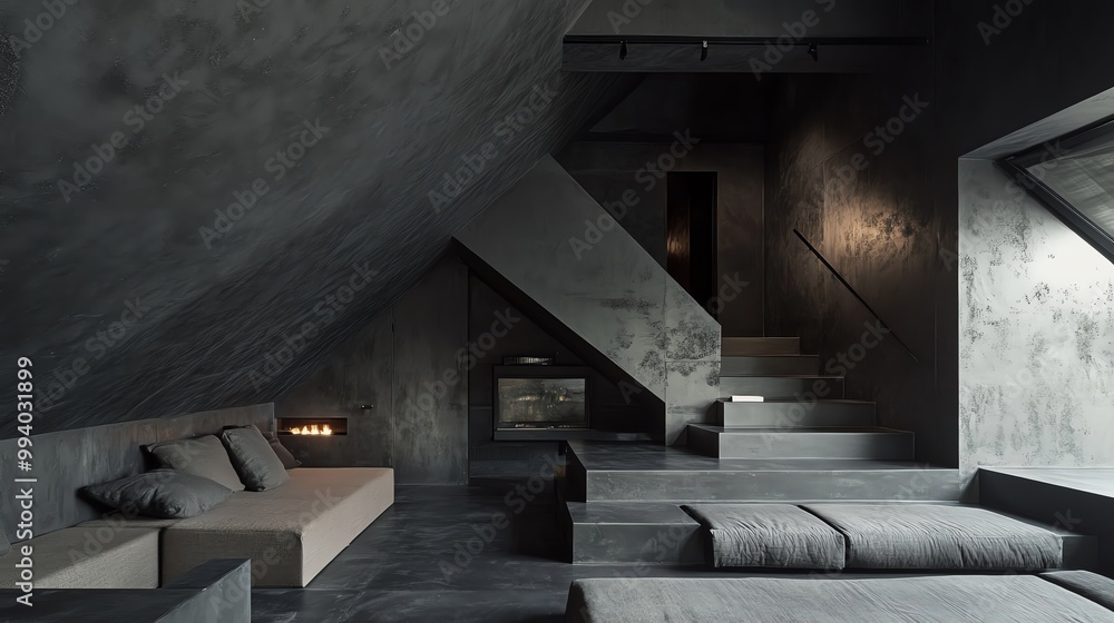 Elegant minimalist interior showcasing a modern space with sleek lines and a neutral color palette. Elegant minimalist interior showcasing a modern space with sleek lines and a neutral color palette.