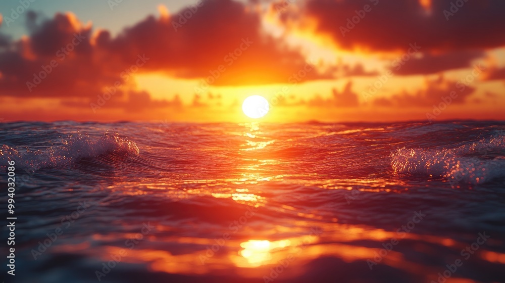 Fototapeta premium Stunning Solar Panels Against a Sunset Background for Sustainable Energy Projects