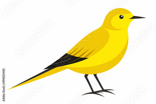 Beautiful high-resolution vector  image of yellow wagtail