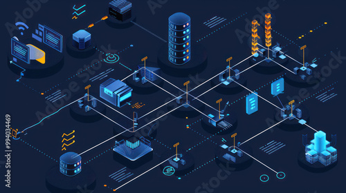 A diagram of a data pipeline created by engineers, illustrating the flow of data from ingestion to processing and storage.