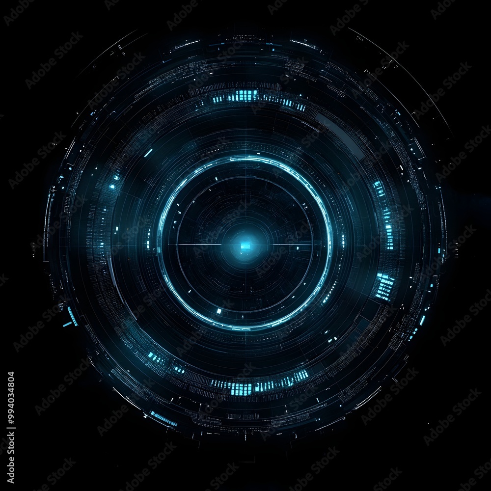 Futuristic Dark Technological Circles Abstract Background Futuristic Dark Technological Circles Abstract Background