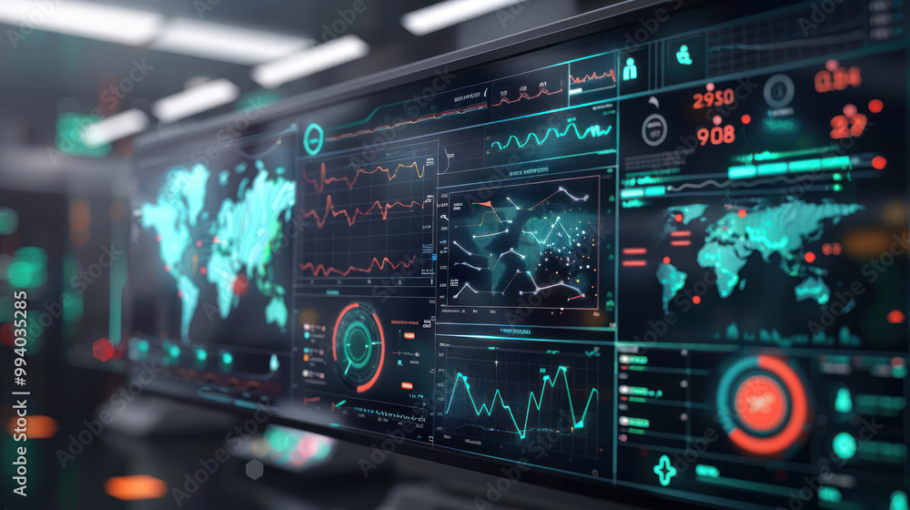 A digital dashboard showing healthcare investments, tracking the financial growth of medical devices, biotech, and healthcare infrastructure. A digital dashboard showing healthcare investments, tracking the financial growth of medical devices, biotech, and healthcare infrastructure.