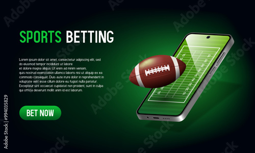 Sports betting banner. Banner for a website. Vector illustration.