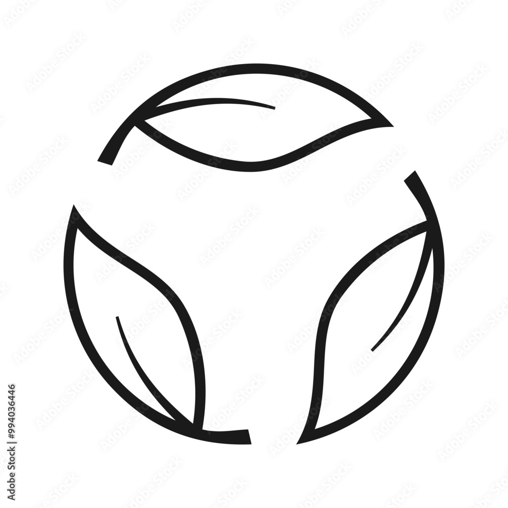 leaf recycle eco green symbol. Rounded angles. Recycled signs illustration isolated on white background. leaf recycle eco green symbol. Rounded angles. Recycled signs illustration isolated on white background.