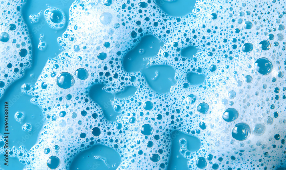 Blue Soap Bubbles and Foam on Smooth Surface design Blue Soap Bubbles and Foam on Smooth Surface design