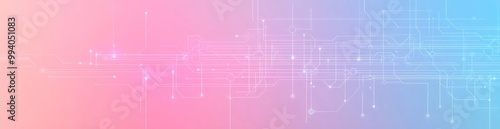 Abstract digital background with soft gradients and circuit-like patterns.