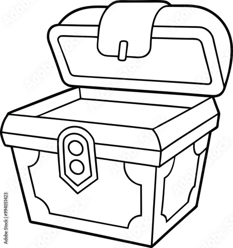 loot box outline, line art loot box, minimalist loot box, loot box sketch, hand-drawn loot box, loot box vector illustration