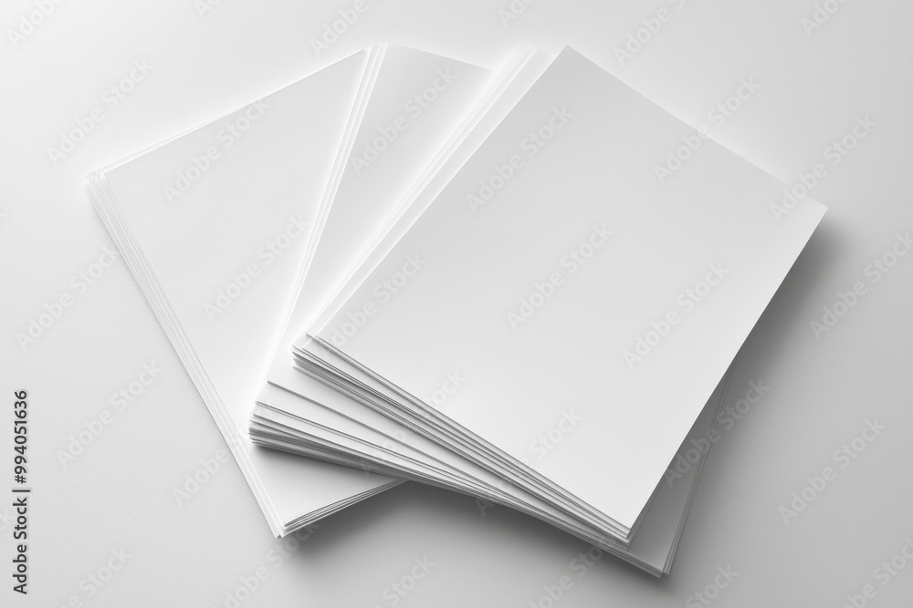 Blank A4 Stacked Paper Mockup isolated created with Generative AI Blank A4 Stacked Paper Mockup isolated created with Generative AI