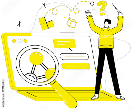 Problem solving vector illustration. Dilemmas transform into opportunities in crucible problem solving Progress flourishes where innovation and problem solving concept intersect Problem solving