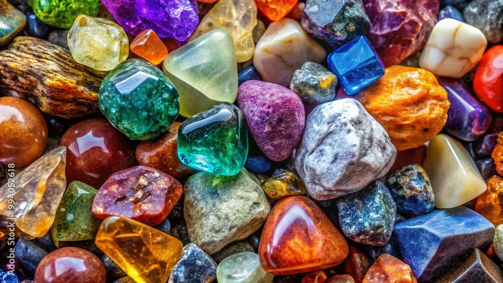 Diverse Collection of Mineral Rocks Showcasing Unique Textures and Natural Color Variations Diverse Collection of Mineral Rocks Showcasing Unique Textures and Natural Color Variations